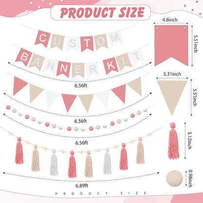 SmoothNovelty 139 Pcs Felt DIY Custom Banner Kit Include 104 Letters 18 - Image 2