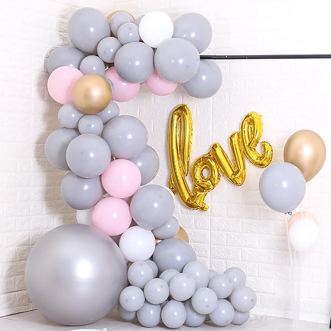 18 Inch Grey Balloons, Baby Shower, Birthday Party and Event Decoration - Image 4