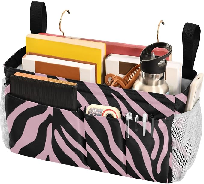 Bedside Caddy Metal Frame Hanging Organizer Bunk Bed Dorm Accessories Hook And - Image 3