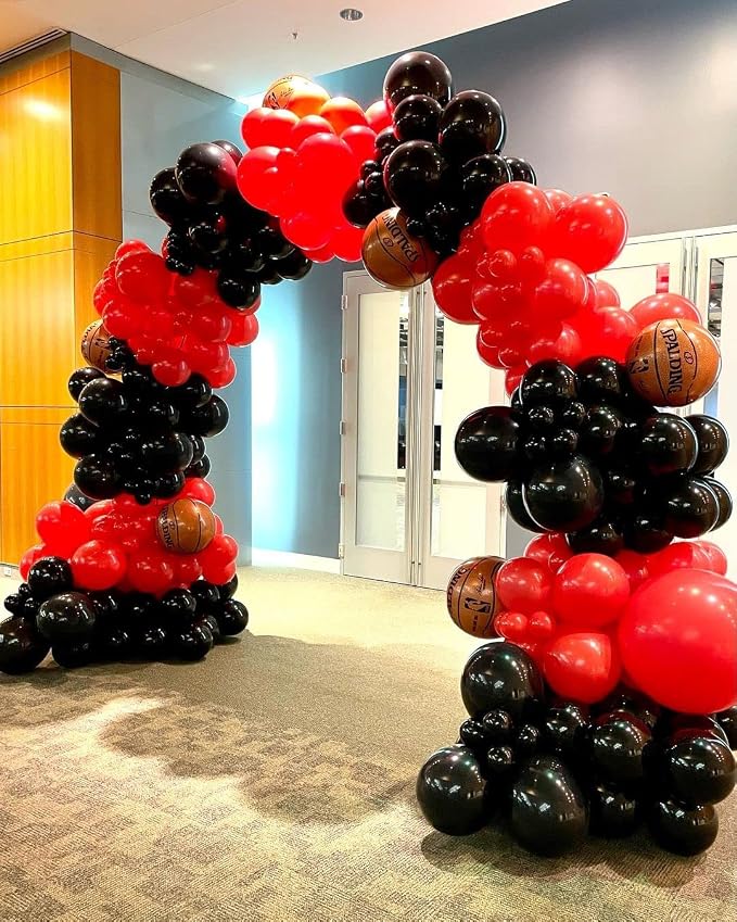 Red Black Balloons Garland Kit - Image 3