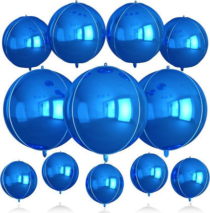 Biapian 12Pcs Dark Blue Round Foil Balloons, Big Blue Metallic Balloons by BIAPIAN