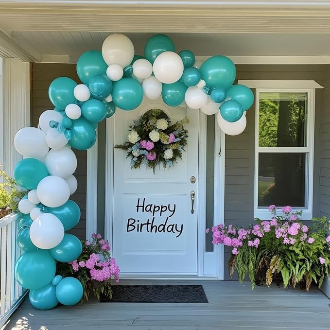 KBZVNAF Teal Latex Party Balloons 50 Pack 12 inch | Turquoise Helium Matte - Image 6