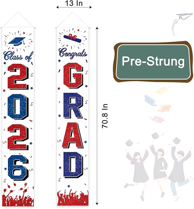 2026 Graduation Decorations, Graduation Banner Class of 2026, Hanging - Image 7