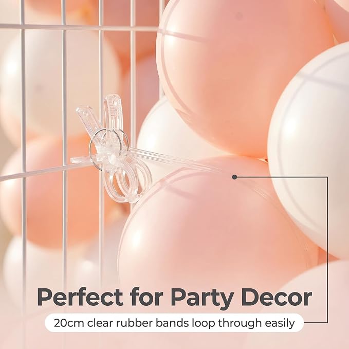 8 Pack 4.3inch Large Balloon Arch Clips Plastic Transparent Backdrop Spring - Image 3