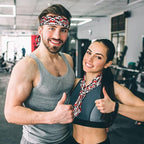 Men's Women Military Red Camo Army Camouflage Sports Sweatband Boho Style Lovely Head Ribbon Headdress for Yoga Athletic Spa
