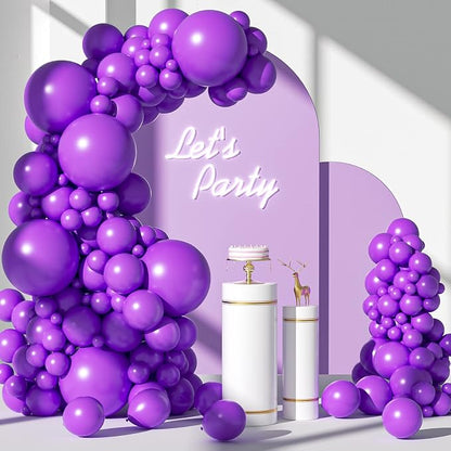 FOTIOMRG 110pcs Purple Balloon Garland Arch Kit, 18 12 10 5 inch Purple Latex by FOTIOMRG