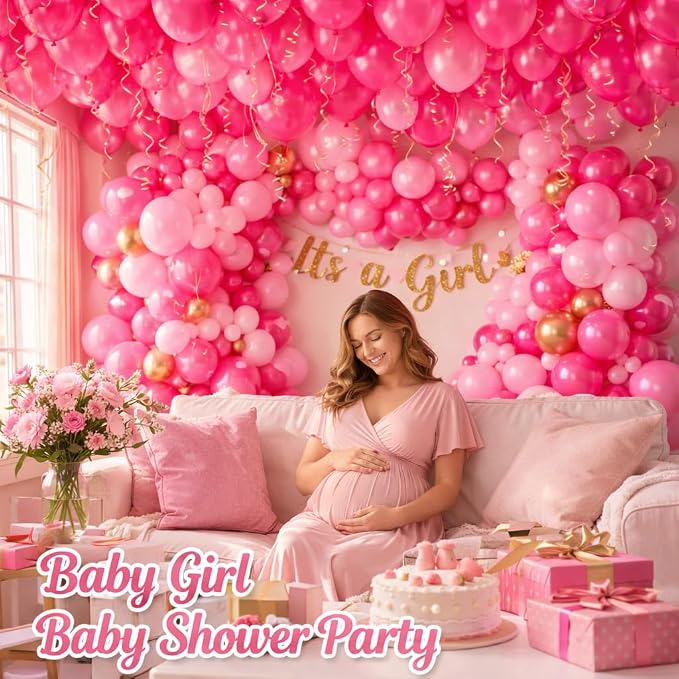 Pink Balloons 12 Inch, 100 Pack Latex Party Balloons, Round Helium Light Pink - Image 5