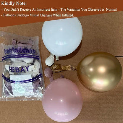 MEBAY Pink White Gold Balloons Arch Kit - Image 8