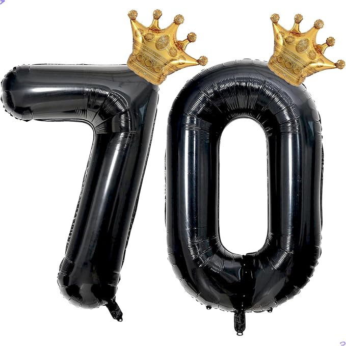 40 inch Large Black 70 Balloon Number by Unknown
