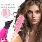 Curl Defining Brush for Curly Hair, Flexi Vented Brush for Faster Drying Hair, Detangling and Shaping to Reduce Pulling (Pink)