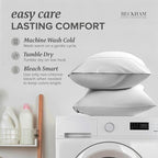 Beckham Hotel Collection Cooling Pillowcases for Hot Sleepers, Standard/Queen Size Set of 2, Cool Bedding, Envelope Closure, Silky Soft, Breathable, Moisture-Wicking, White