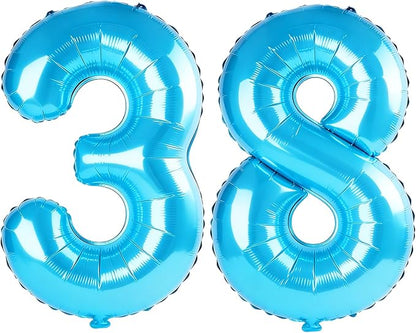 40 Inch Number 38 Balloons for 38th Birthday Party Decorations, 0-100 Jewelry by FOBELEC