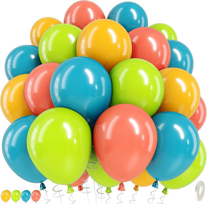 Blue Green Orange Balloons by TAOYE