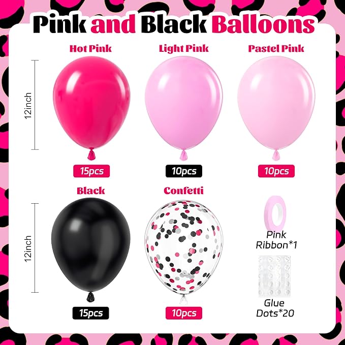 Pink and Black Balloons - Image 2