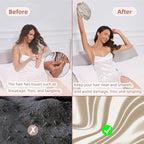 Adjustable Silk Satin Hair Bonnet for Sleeping Women, Double Layer, Silk Hair Wrap for Sleeping Women Men, Curly Natural Braid Straight Unisex - Champagne