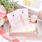 20PCS Bridesmaid Hair Clips - No Bend, Creaseless White Hair Clips for Bride, Women & Girls (20Pcs/10Cards)