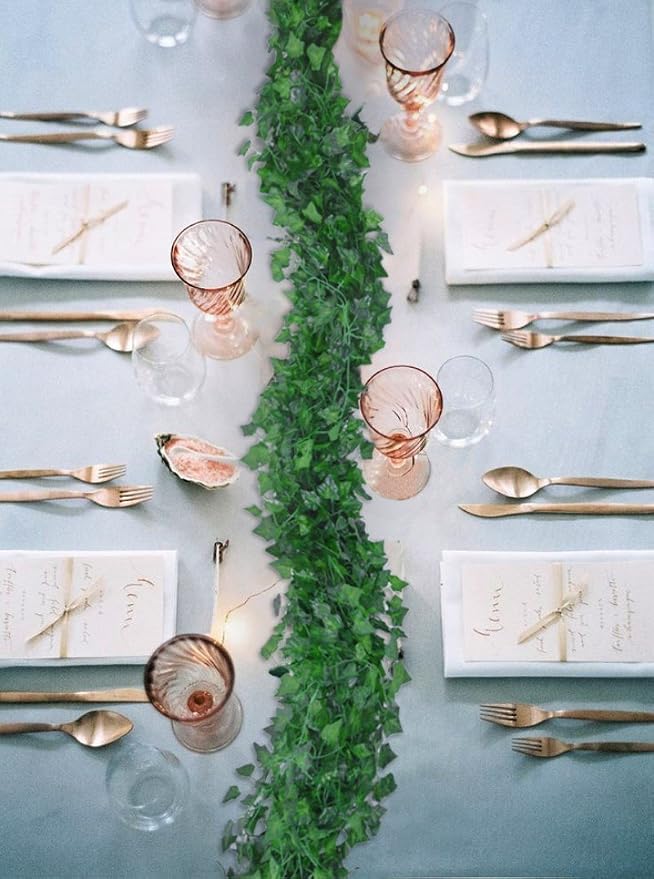 84 Feet 12 Strands Artificial Ivy Leaf Plants Vine Hanging Garland Fake Foliage - Image 7