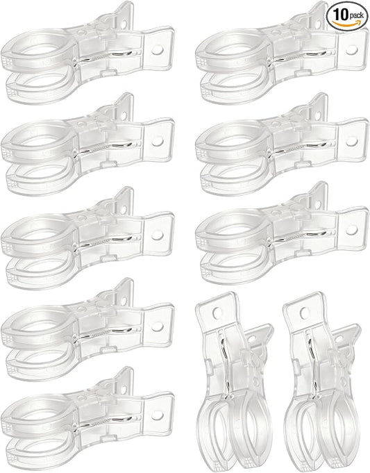 10 Pack Balloon Arch Clips 3.5 Inch Clear Plastic Spring Clamps Invisible by Srzllxfc