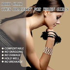 16Pcs Hair Ties For Thick Hair, Strong Stretchy Hair Bands For Women Girls, No Slip Braided Hair Ties No Damage, Ponytail Holders-Exceptionally Secure with Gentle Hold (Set 6)