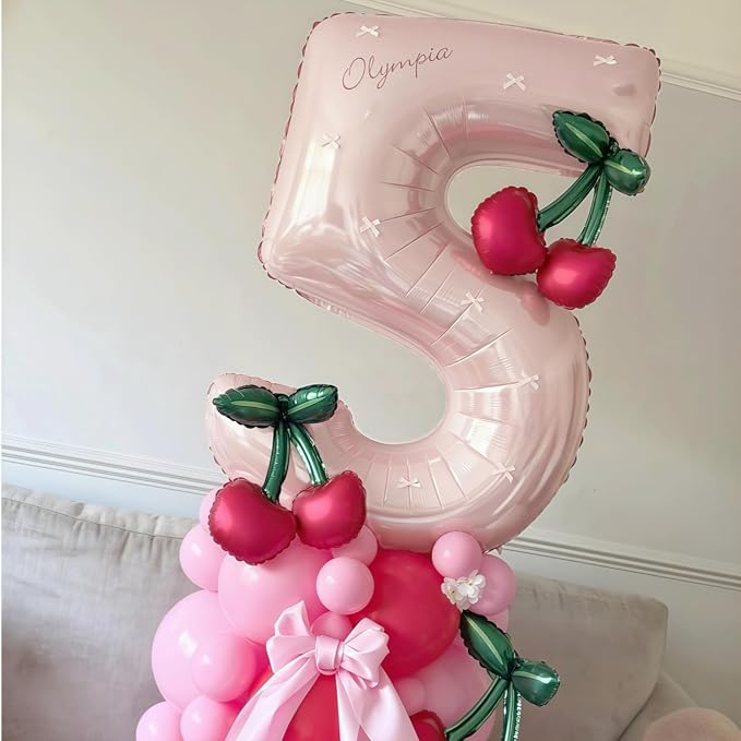 Foil 8 Balloon, Dusty Light Pink Big Number 8 Balloons - Image 6