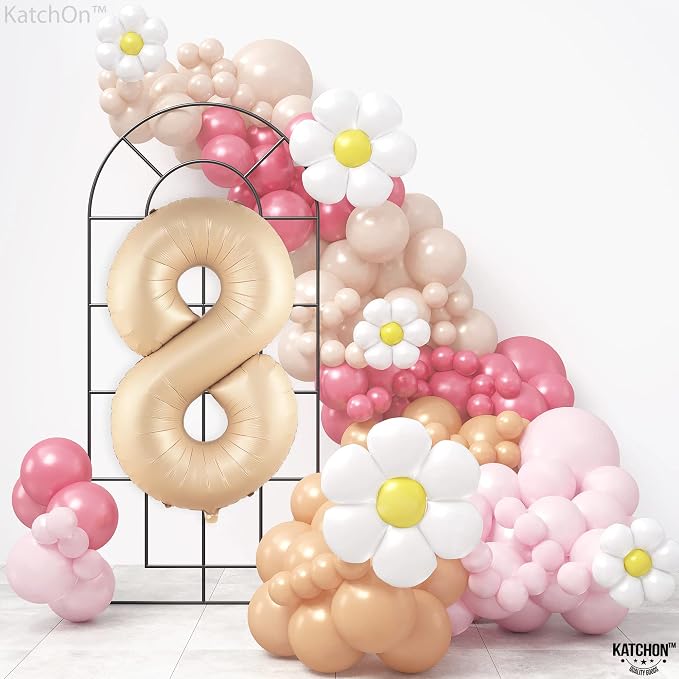 KatchOn Caramel Number 8 Balloon 40 Inch | Number 8 Balloons - Image 7
