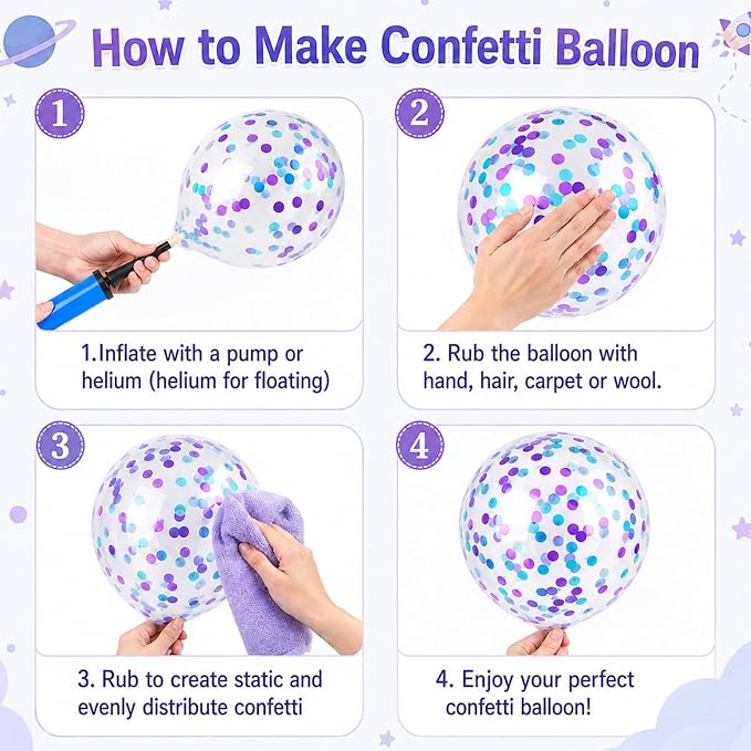 Black Teal Purple Balloons - Image 4