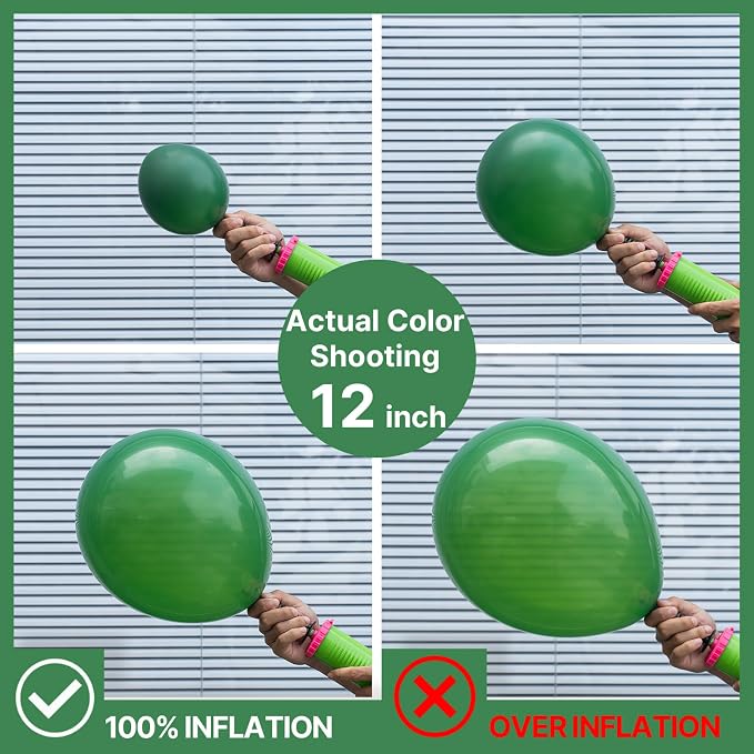 PartyWoo Dark Green Balloons 100pcs Emerald Forest Green Color | 5 Inch Balloons - Image 5
