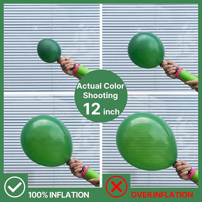 PartyWoo Dark Green Balloons 100pcs Emerald Forest Green Color | 5 Inch Balloons - Image 5