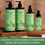Leave In Conditioner Spray - Rosemary & Mint Scalp Treatment - Anti-Dandruff and Dry & Itchy Scalp treatment, Hydrating & Medicated Formula for Psoriasis and Scalp Care - Detangles & Nourishes Hair.