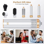 Blow Dryer Brush 5 in 1, Negative Ion Hair Dryer Brush Set Upgrade Hot Air Brush Air Styler Curling Wrap Air Curler, Curling Iron Hair Styling Tools As A Gift for Straight/Curl/Drying/Smoothing