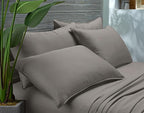 Queen Pillowcases by Pure Bamboo, Genuine 100% Organic Viscose Derived from Bamboo, Luxuriously Soft & Cooling, Double Stitching, Envelope Closure (2 Queen Pillowcases, Graphite)