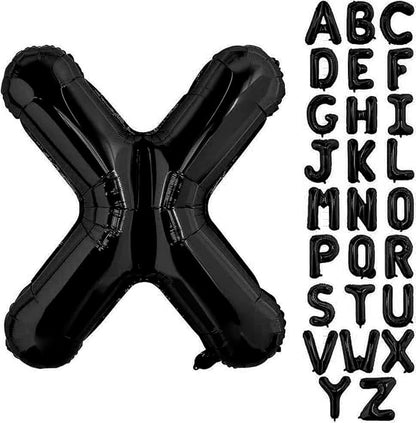 Black Letter X Balloons, X Balloon 40 Inch X Balloon Letter by BBPOOL
