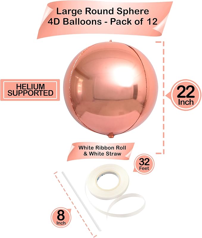 KatchOn Giant Rose Gold Balloons - Image 2