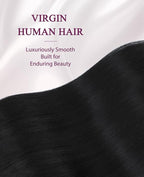Pinkpearl Invisible Tape in Hair Extensions Human Hair, 20pcs 14inch 40g #1B Natural Black Injection Tape in Extensions Real Remy Straight Seamless Silky Human Hair Injected