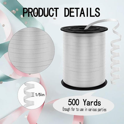 Silver Curling Ribbon, 500 Yards Ribbons - Image 2
