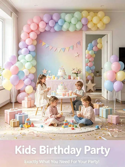 Pastel Balloons 12 Inch 60 Pcs Pastel Rainbow Light Pink Blue Green Purple - Image 7