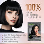 Herbishh Travel Pack Hair Dye Color Shampoo in Sachet + 1pc Argan Hair Mask Sachet (Black, 1 sachet)