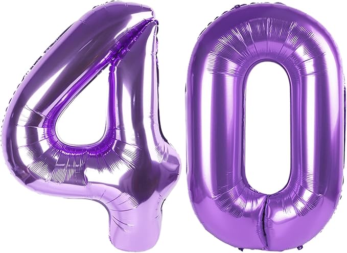 40 Balloon Number 40 Inch Purple Balloons by Mluchee