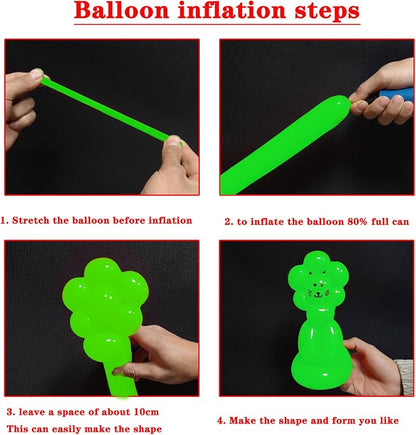 260 long balloons for balloon animals 100 Pack Thickening Latex Modeling Long - Image 5