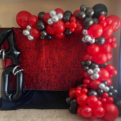 Red and Black Balloons Arch Kit - Image 6