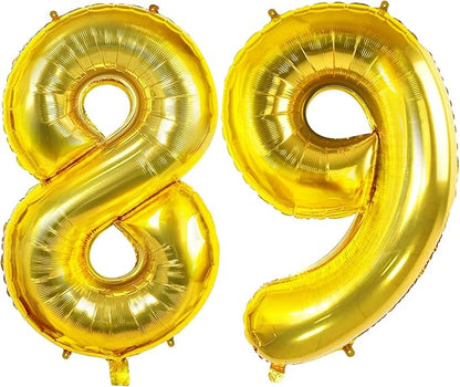 Joycard 100pcs 40" Gold Foil Number 89 Balloons by Joycard