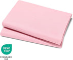 Bare Home Microfiber Pillow Cases - Toddler Size Set of 2 Cooling Pillowcases Double Brushed Light Pink Pack Easy Care (Toddler Pillowcase 2, Light Pink)