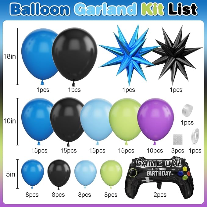 Video Game Balloon Arch Garland Kit - Image 2