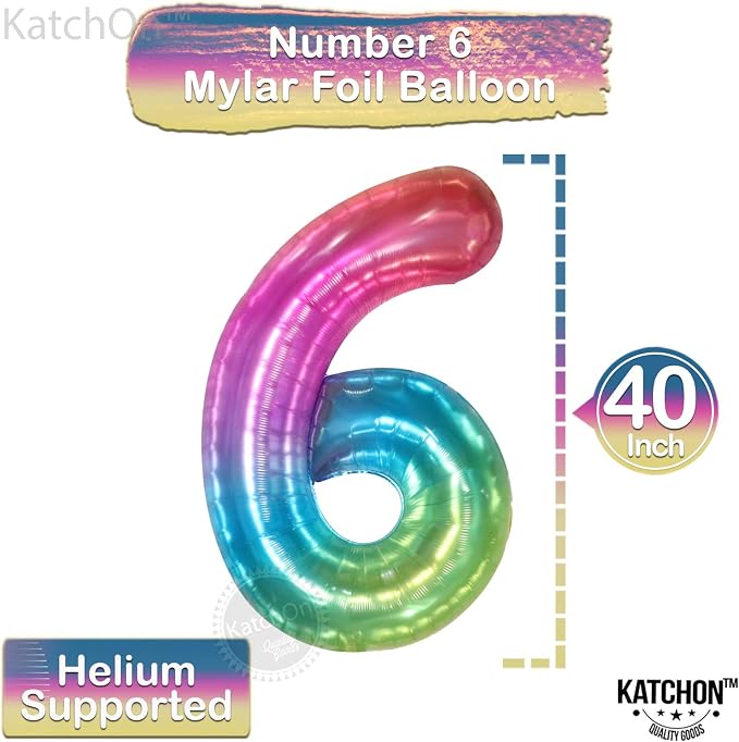 KatchOn Giant Jelly Number 6 Balloon - Image 2