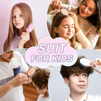 Mini Boar Bristles Hair Bursh, Travel Size Hair Brush for Women Men Kids, Protable Small Hair Brushes for Pockets Purses, Mini Hair Brush for Smooth Add Shine (1 Pack-White)