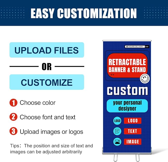 Custom Retractable Banner with Silver Aluminum Stand, Personalized Roll Up - Image 4