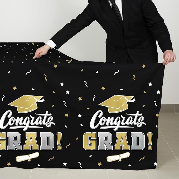 Graduation Decorations, Gongrats Grad Tablecover - Image 3