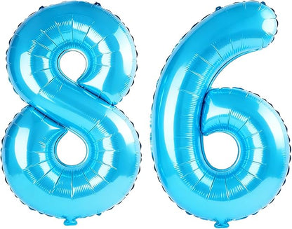 40 Inch Number 86 Balloons for 86th Birthday Party Decorations, 0-100 Jewelry by FOBELEC