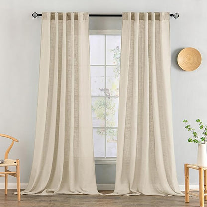 MIULEE Linen Curtains 52x108 Inch Length 2 Panels by MIULEE
