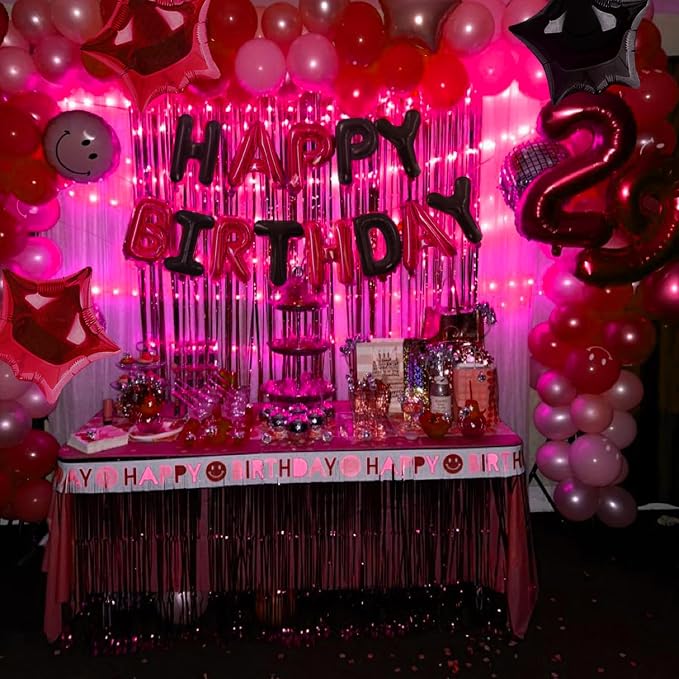 CANREVEL Happy Birthday Banner Decorations + Sign Balloons, - Image 7